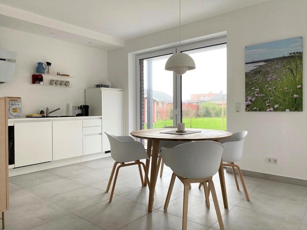 Ferienwohnung Hein Am Nordseedeich 부차딩엔 외부 사진